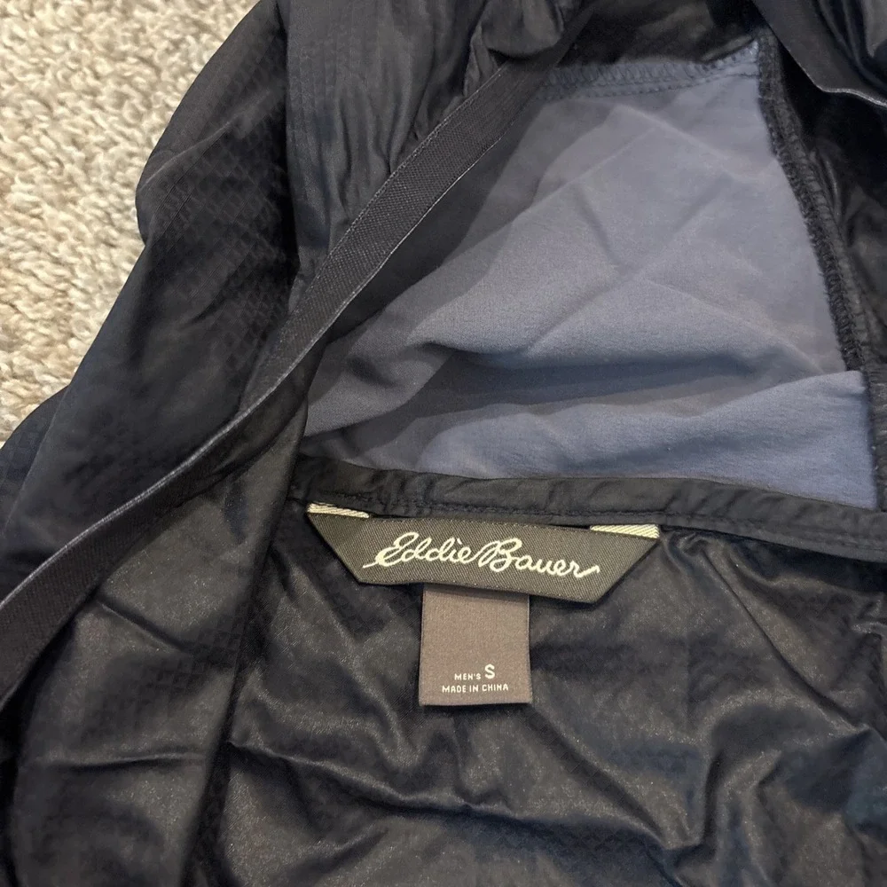 Eddie Bauer Full Zip Up Lightweight Hiking Jacket Men's Small Nylon Zip Pocket